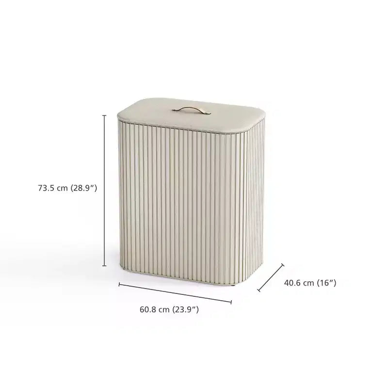 Panier à linge en bambou avec compartiments