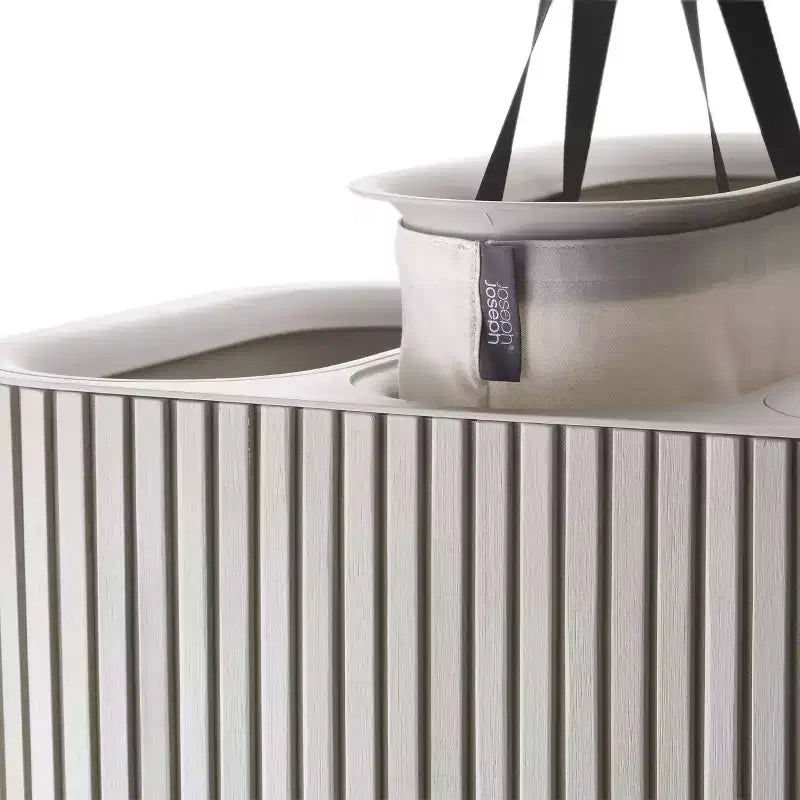 Panier à linge en bambou avec compartiments