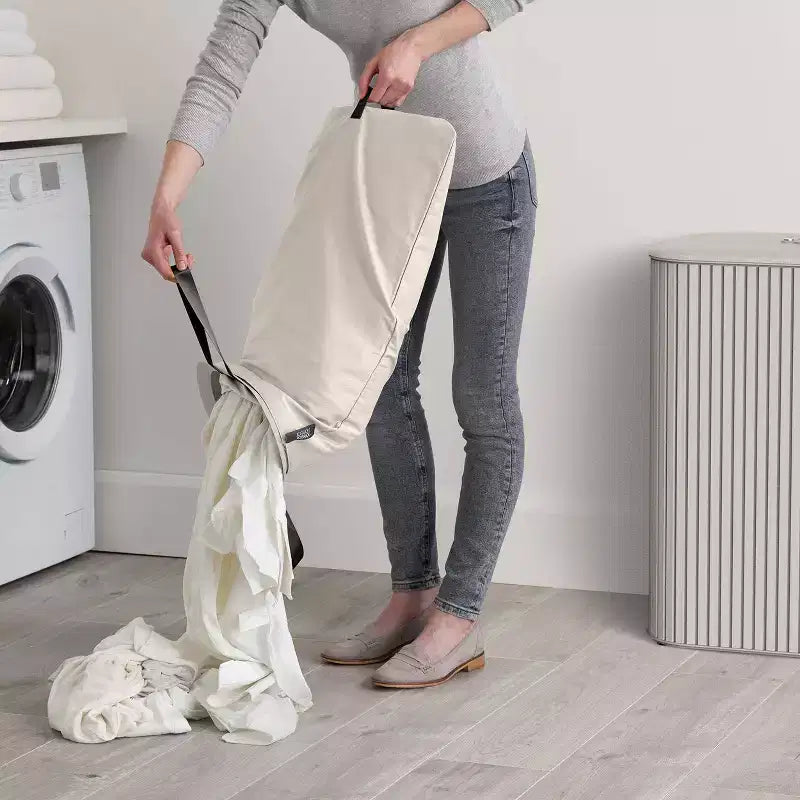 Panier à linge en bambou avec compartiments