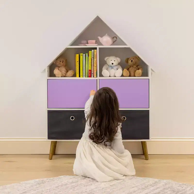 Organisateur de rangement pour maison de poupée pour enfants