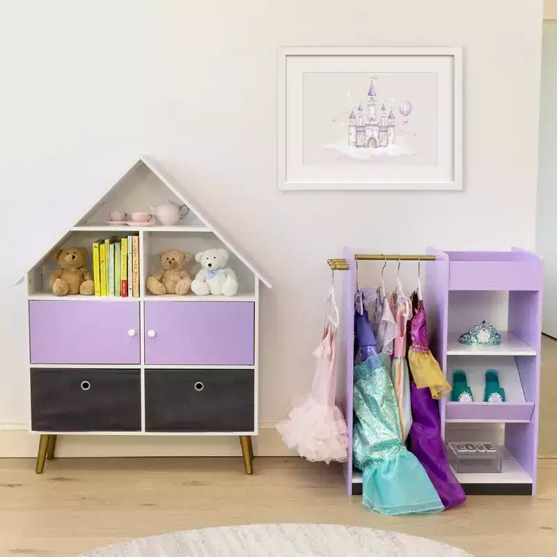 Organisateur de rangement pour maison de poupée pour enfants