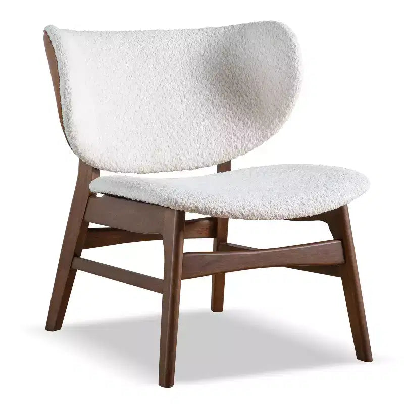 Table d'appoint moderne avec chaise noyer
