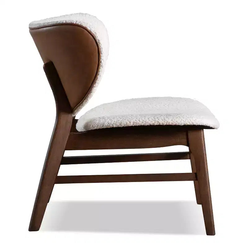 Table d'appoint moderne avec chaise noyer