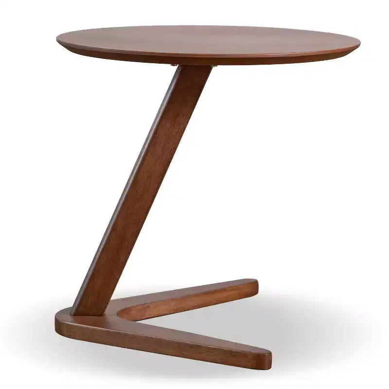 Table d'appoint moderne avec chaise noyer