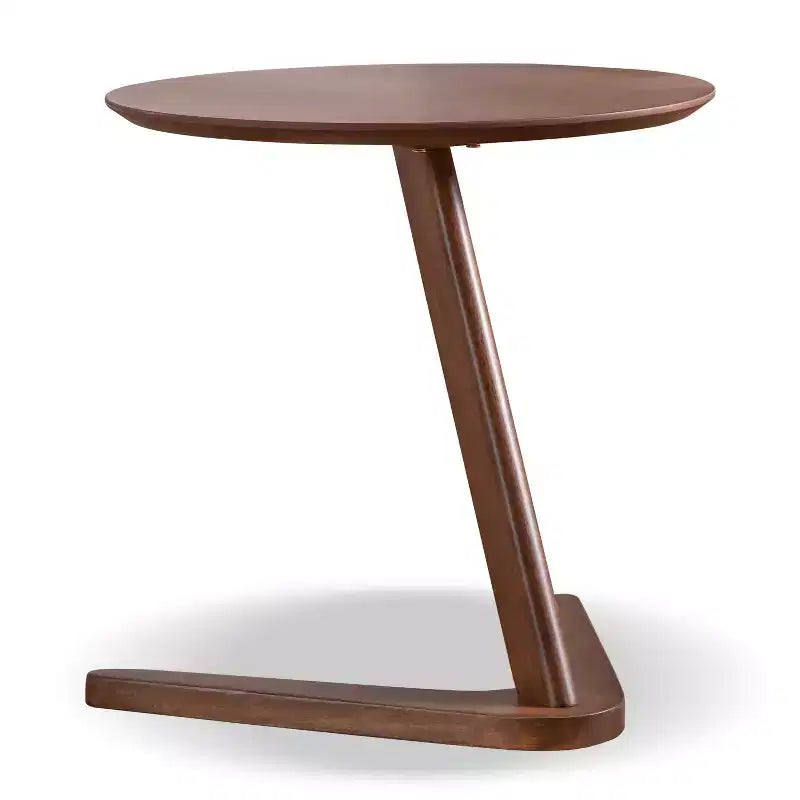 Table d'appoint moderne avec chaise noyer