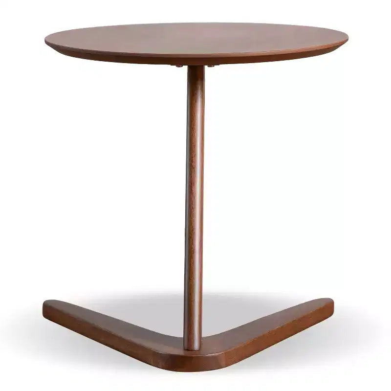Table d'appoint moderne avec chaise noyer