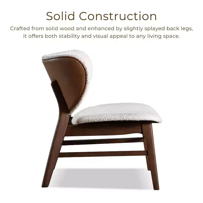 Table d'appoint moderne avec chaise noyer