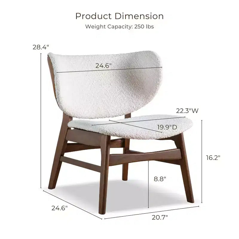 Table d'appoint moderne avec chaise noyer