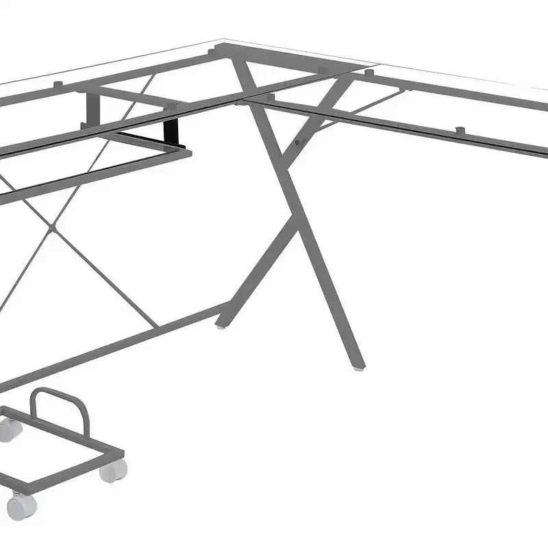 Bureau en verre transparent