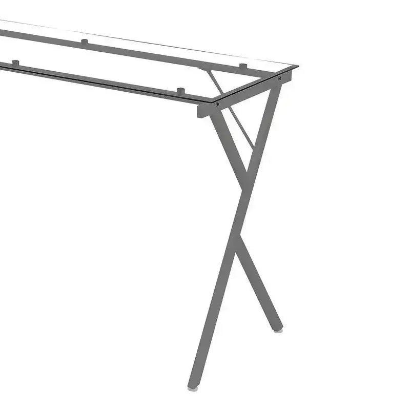 Bureau en verre transparent