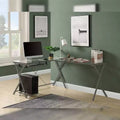 Bureau en verre transparent