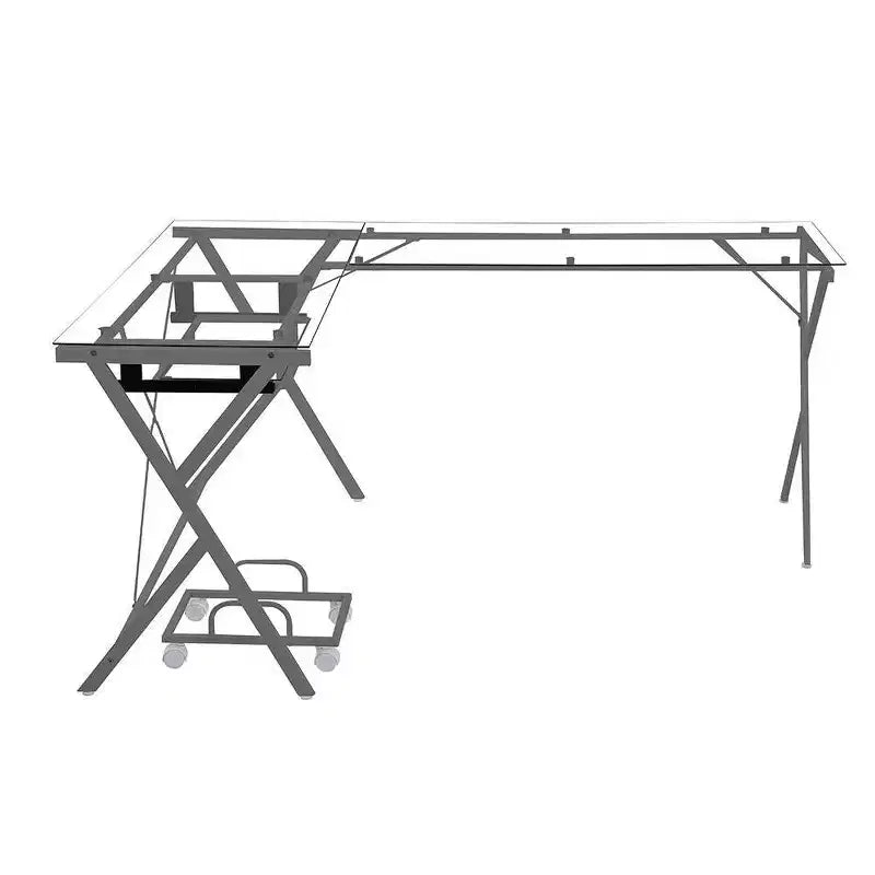 Bureau en verre transparent