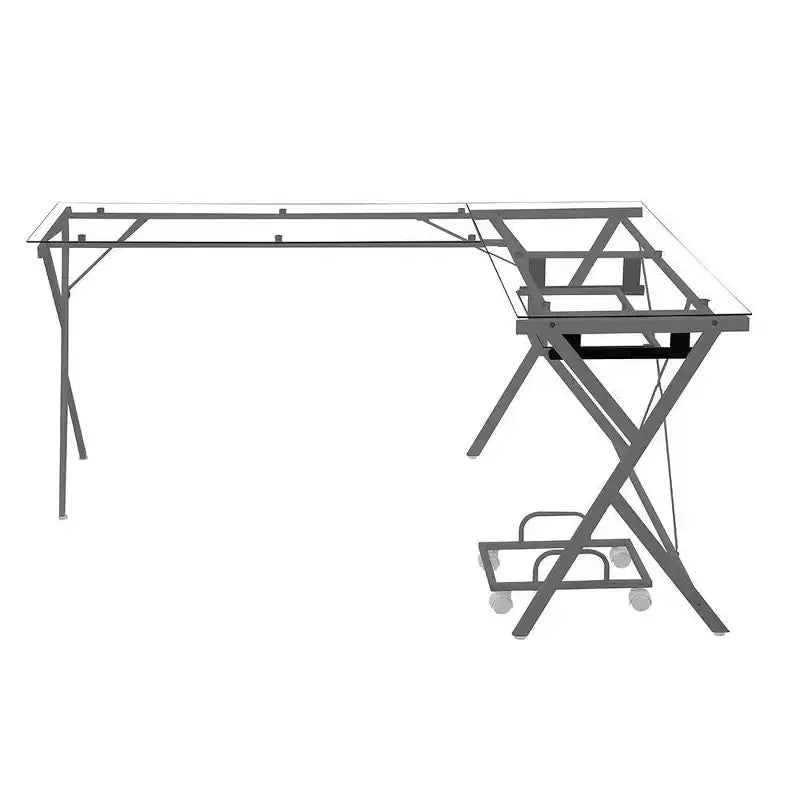 Bureau en verre transparent