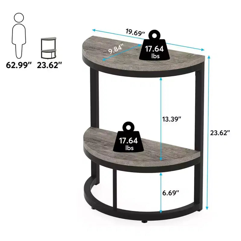 Table d'appoint demi-lune