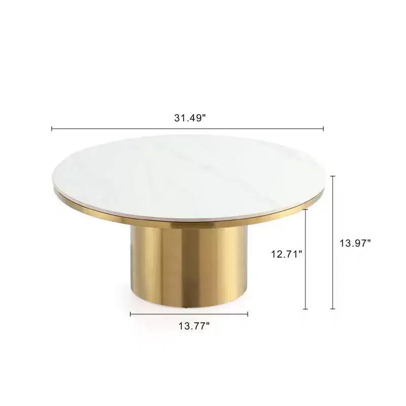 Table basse dorée