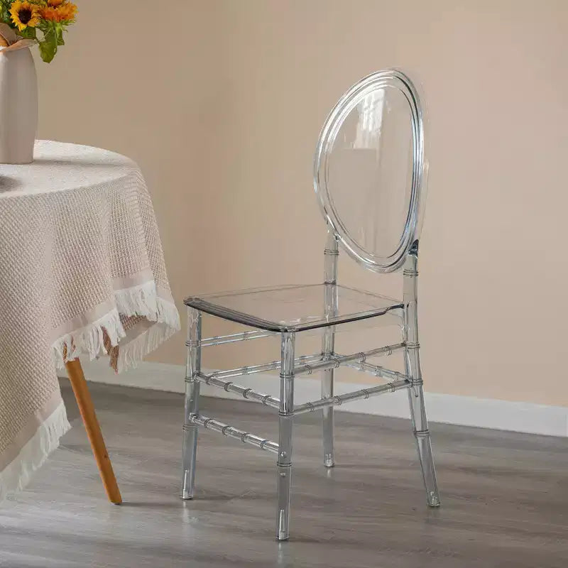 Chaise de salle à manger moderne en cristal