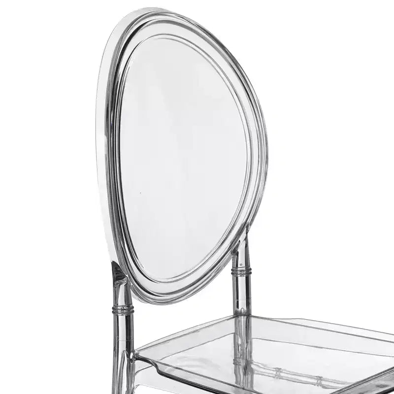 Chaise de salle à manger moderne en cristal
