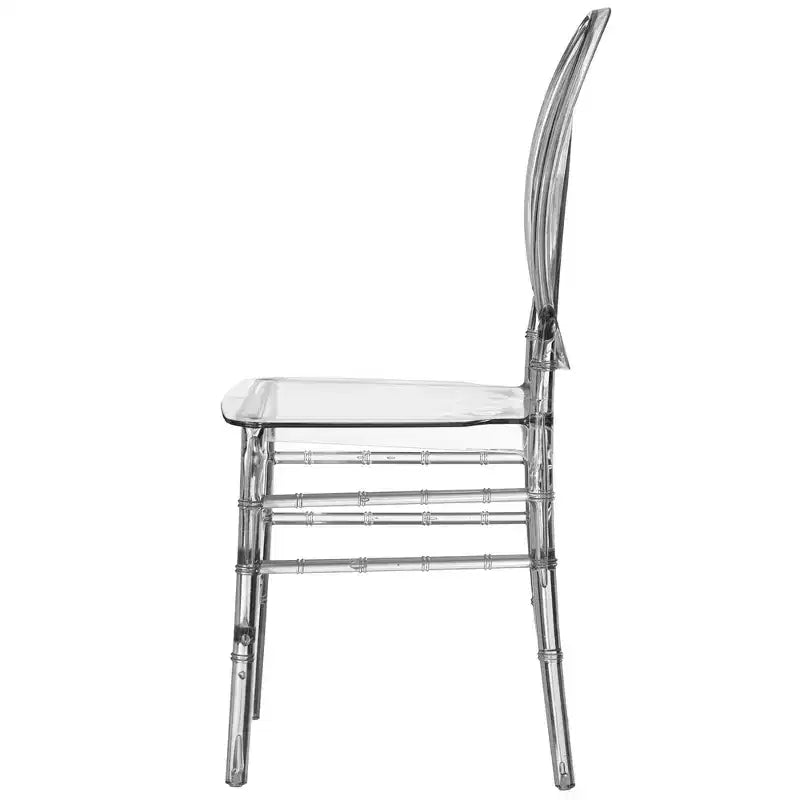 Chaise de salle à manger moderne en cristal