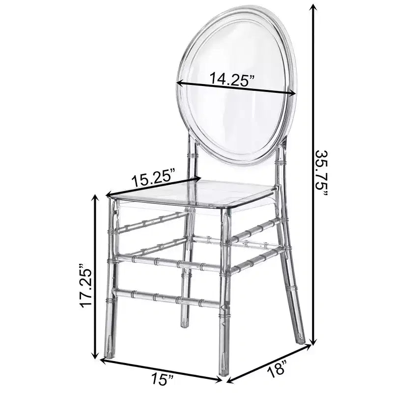 Chaise de salle à manger moderne en cristal