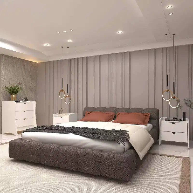 Chambre avec Commode et Table de Chevet