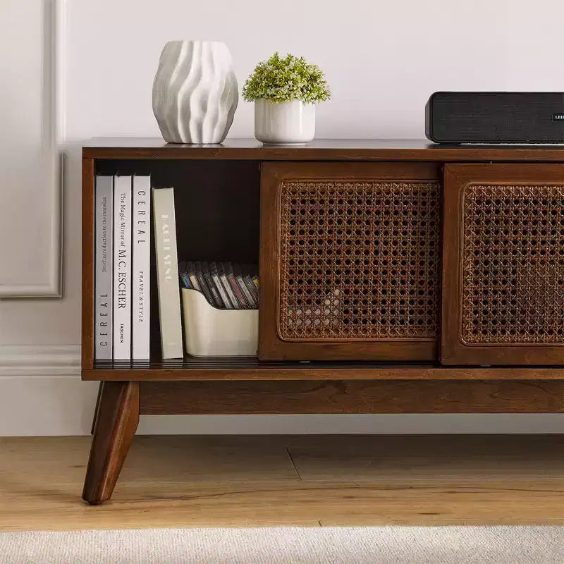 Meuble TV en rotin moderne