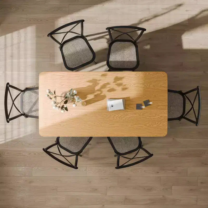 Table à manger rectangulaire en bois Mid-Century