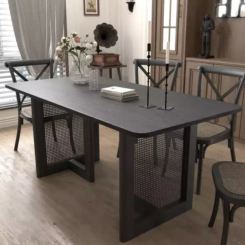 Table à manger rectangulaire en bois Mid-Century