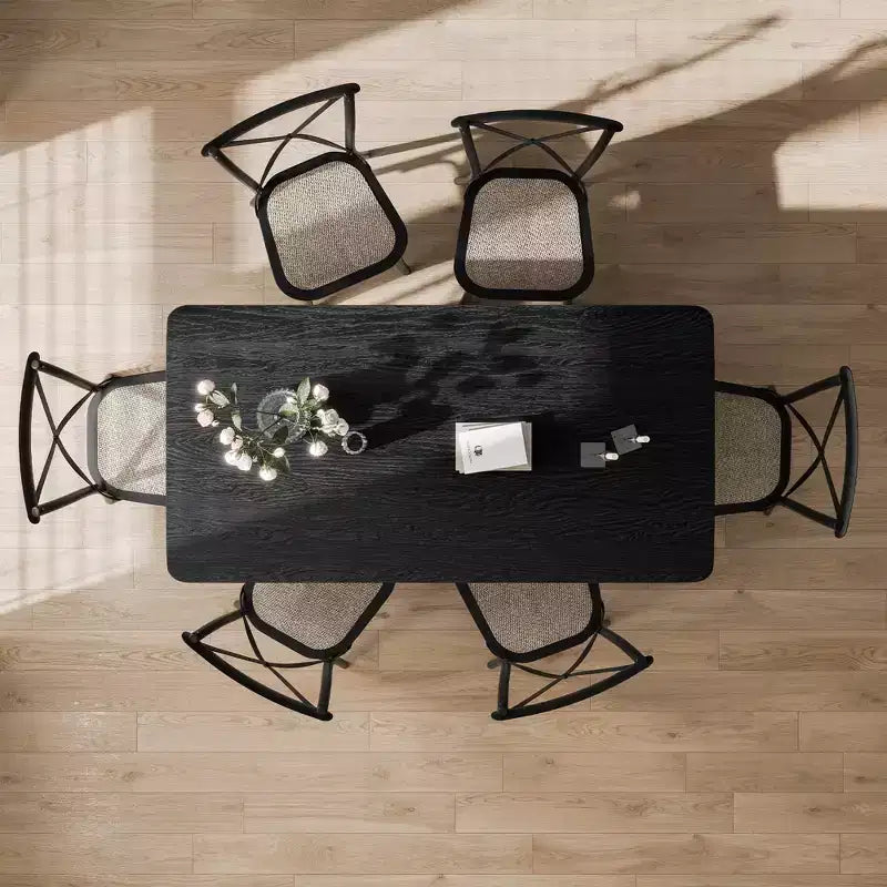 Table à manger rectangulaire en bois Mid-Century