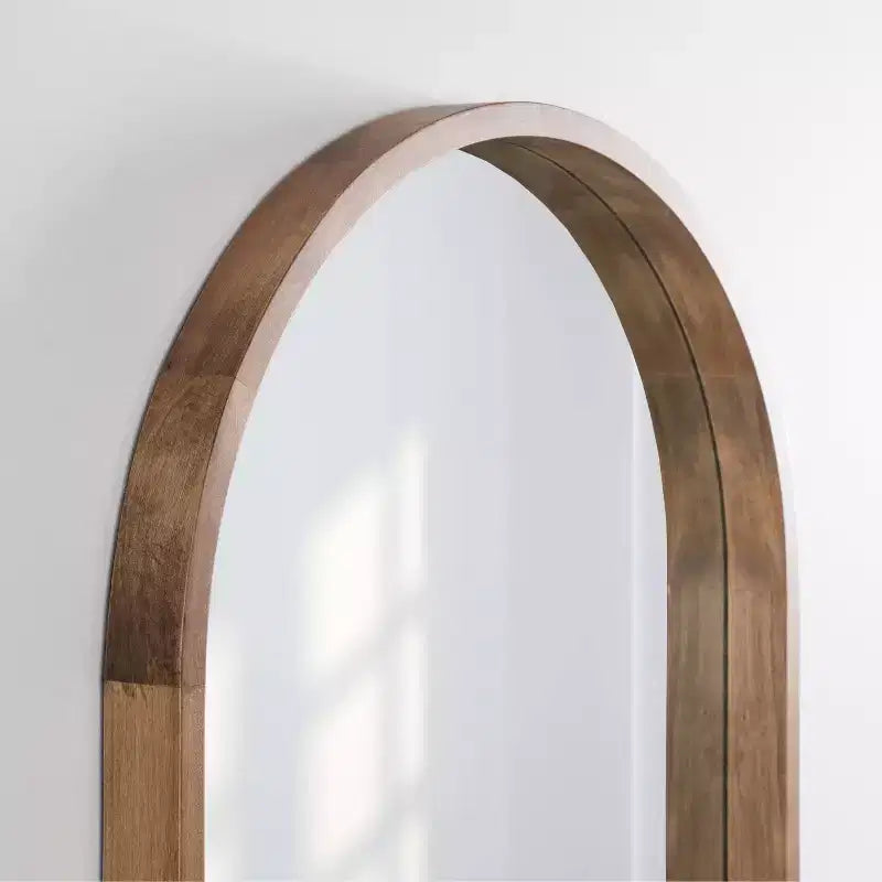 Miroir mural encadré de bois