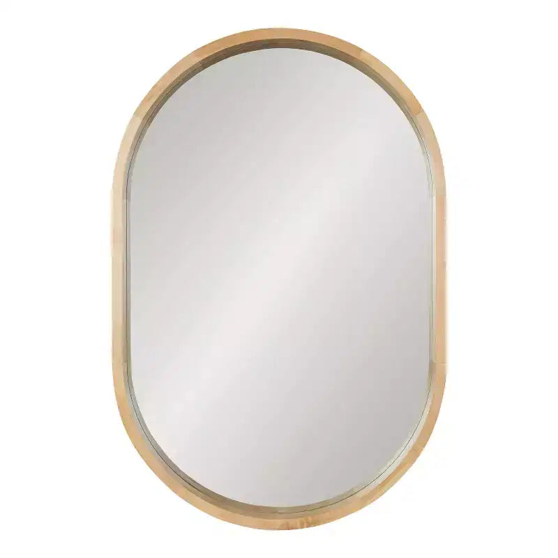 Miroir mural encadré de bois