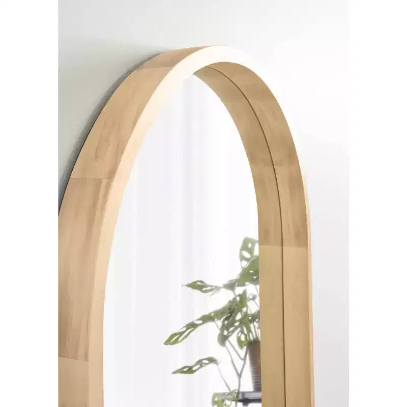 Miroir mural encadré de bois