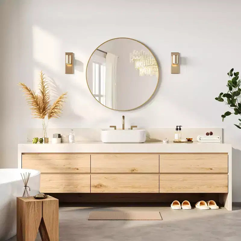 Miroir Mural Doré