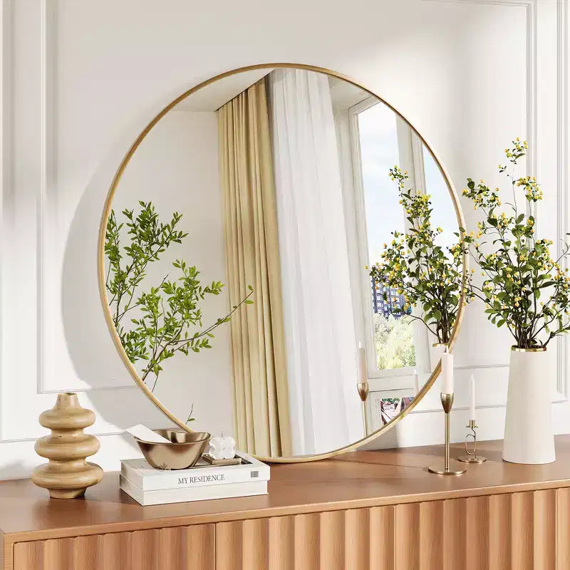 Miroir Mural Doré