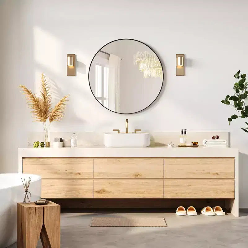 Miroir Mural Doré