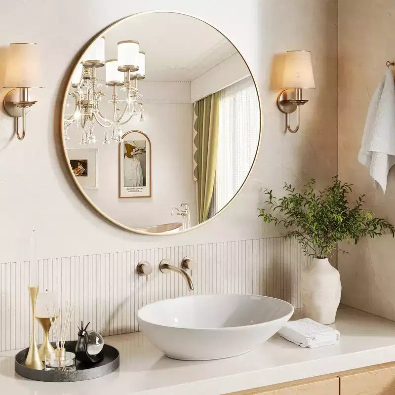Miroir Mural Doré