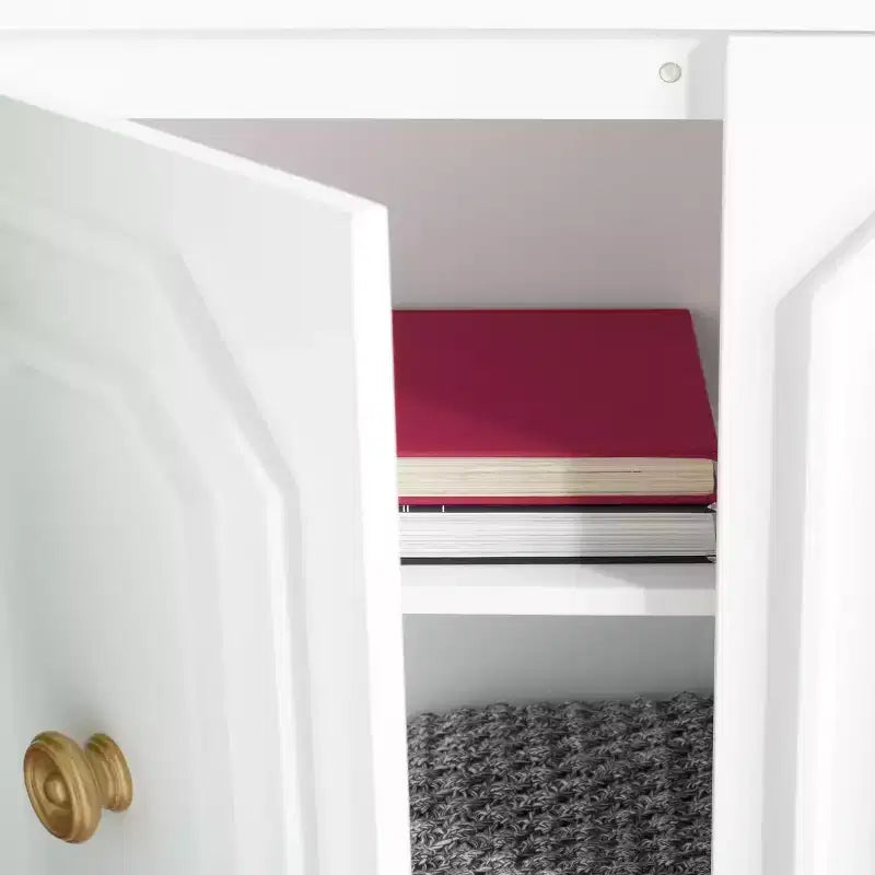 Meuble d'entrée avec porte, blanc