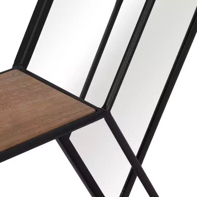 Étagère murale miroir hexagonale