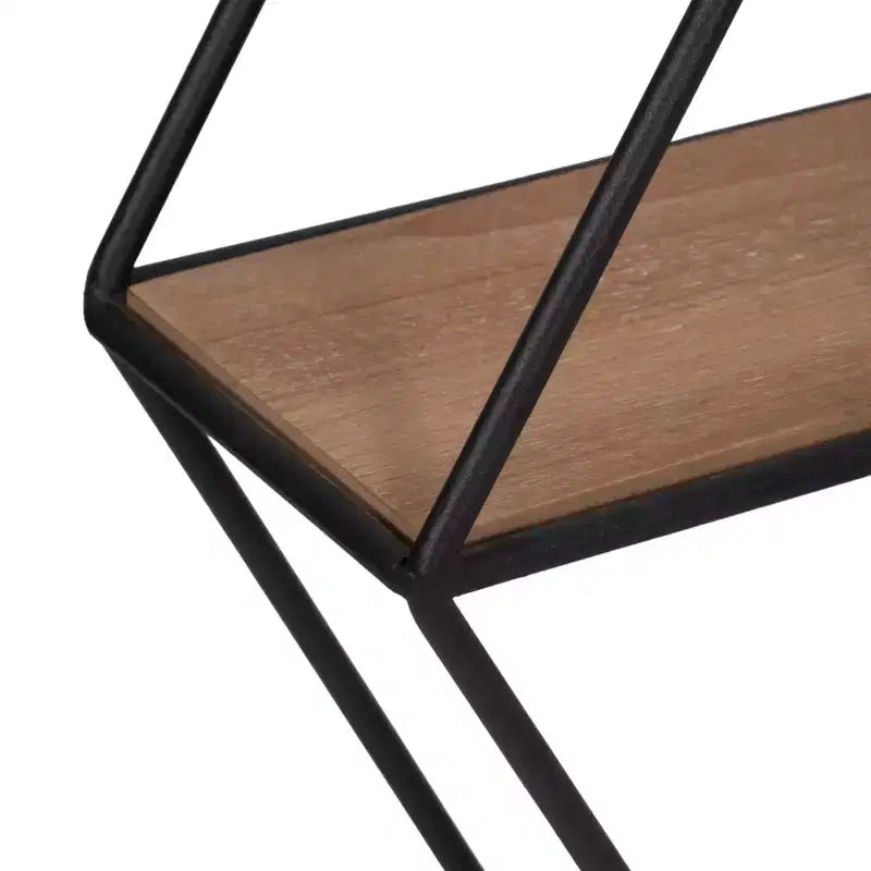 Étagère murale miroir hexagonale