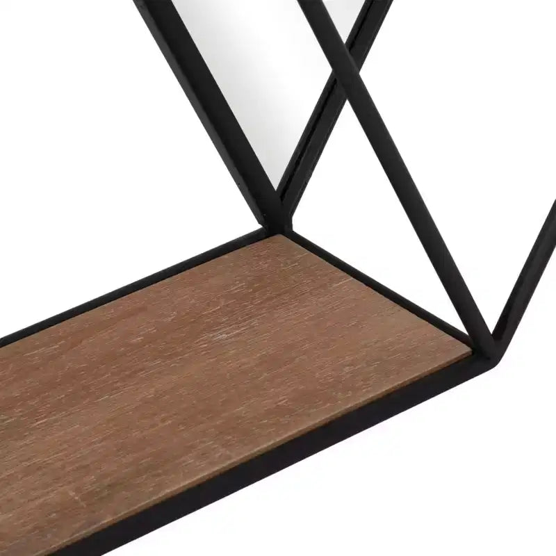 Étagère murale miroir hexagonale