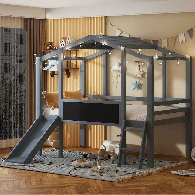 Lit mezzanine simple en bois