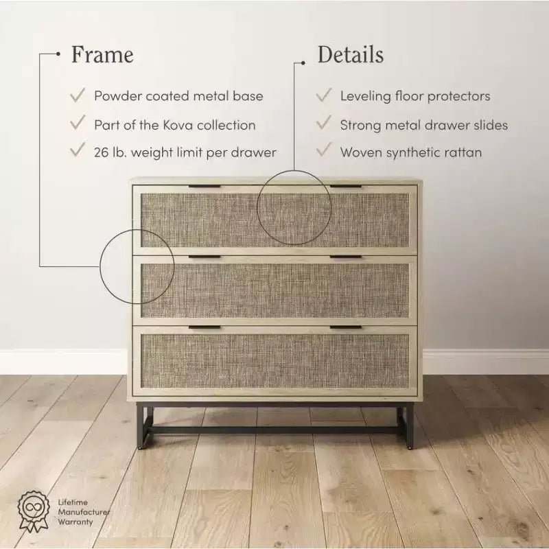 Commode en rotin