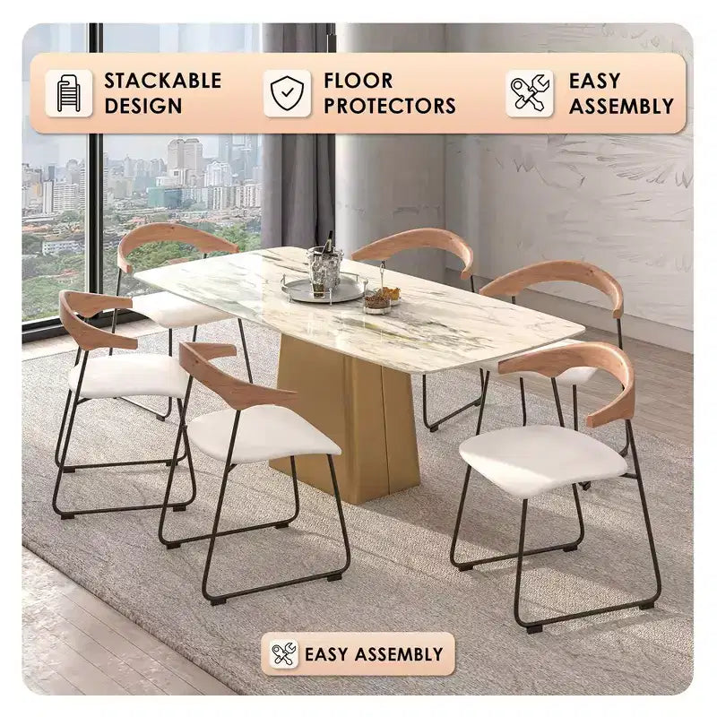 Chaises de salle à manger modernes rembourrées