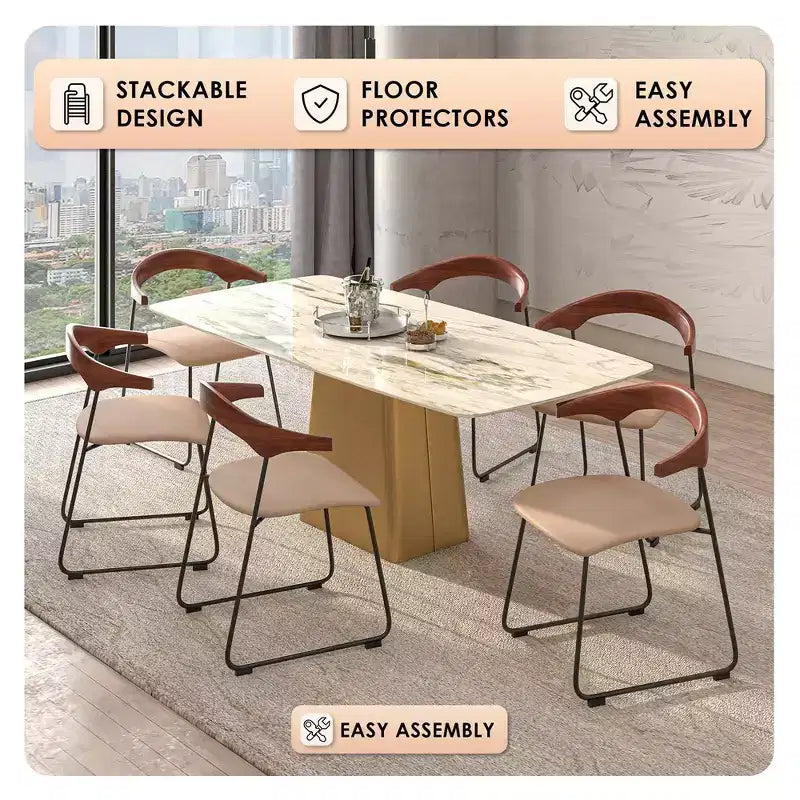 Chaises de salle à manger modernes rembourrées