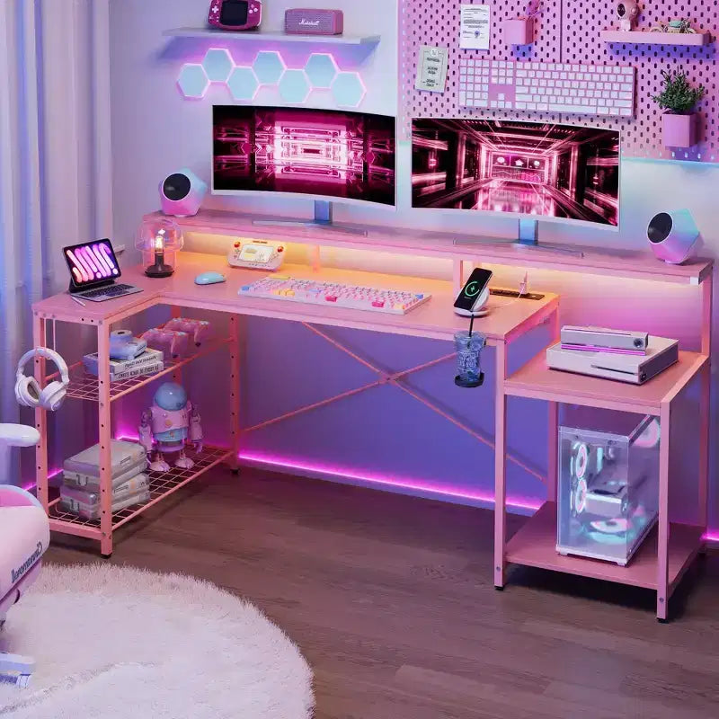 Bureau de jeu à LED