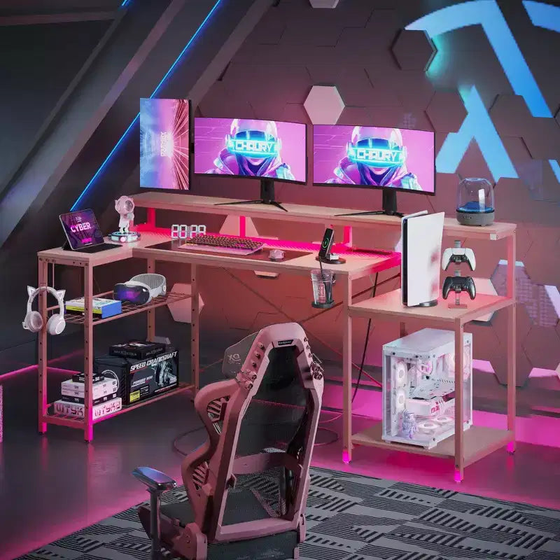 Bureau de jeu à LED