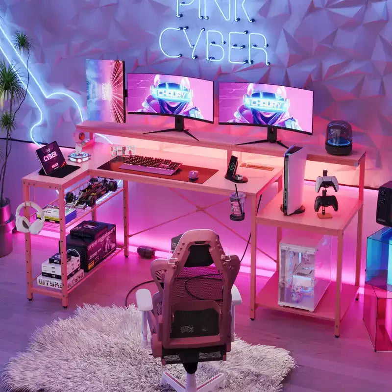 Bureau de jeu à LED