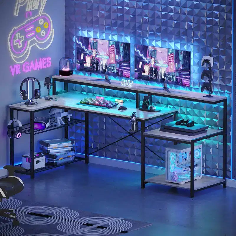 Bureau de jeu à LED