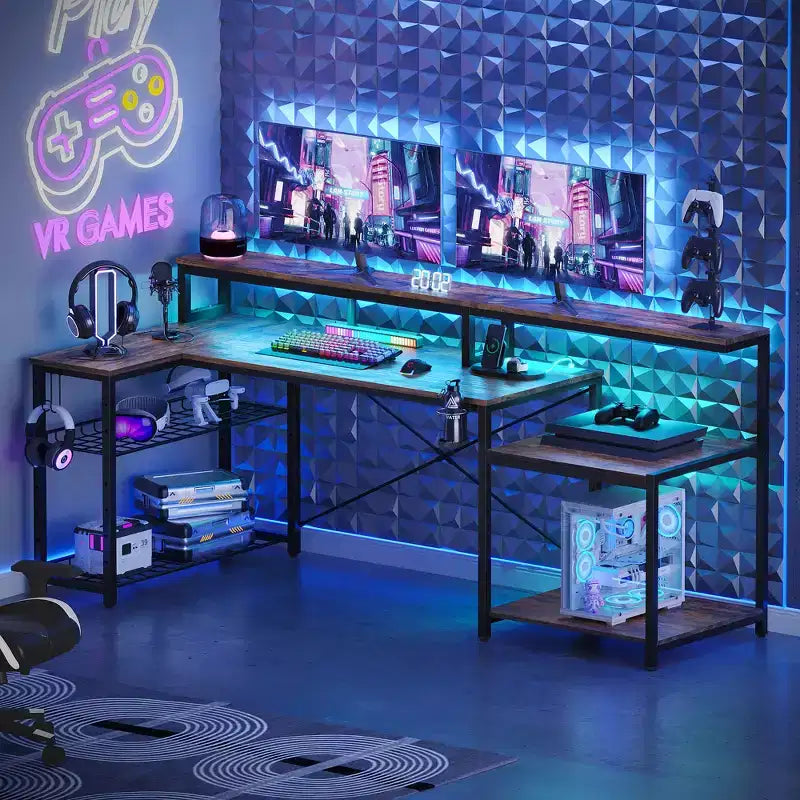 Bureau de jeu à LED