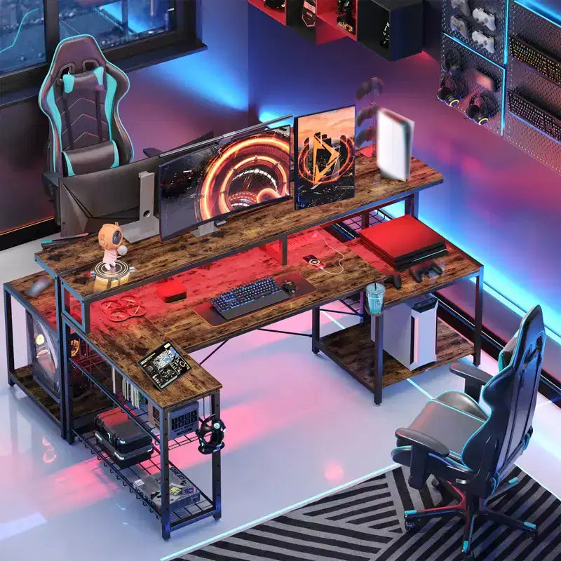 Bureau de jeu à LED