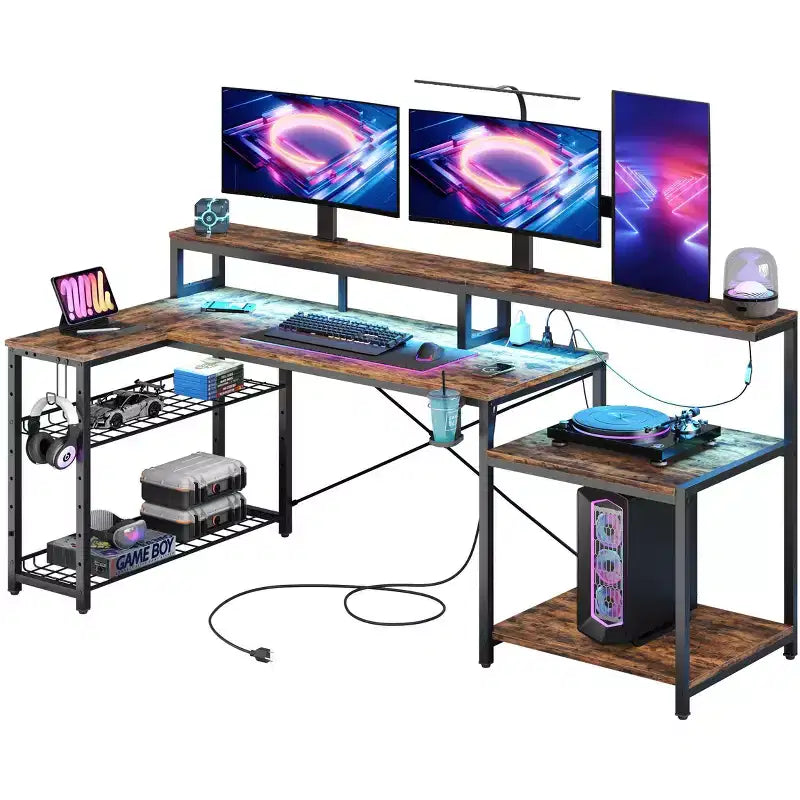 Bureau de jeu à LED